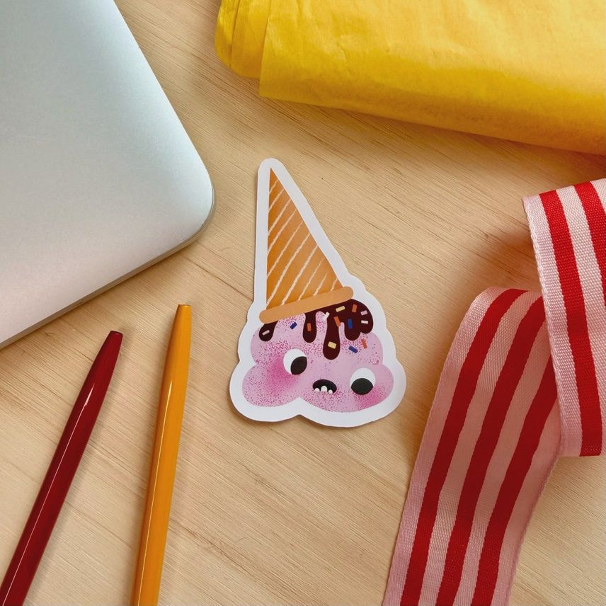 SK Ice Cream Vinyl Sticker