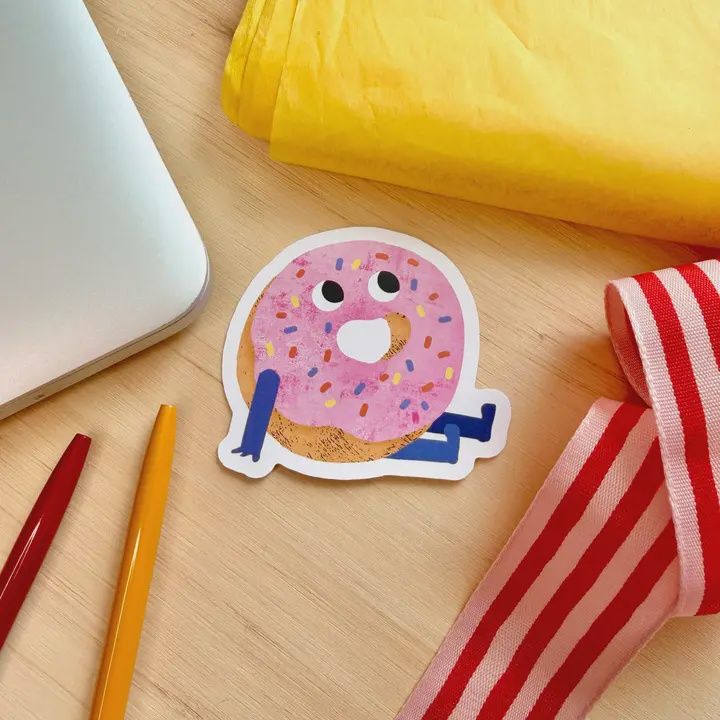 SK Doughnut Vinyl Sticker