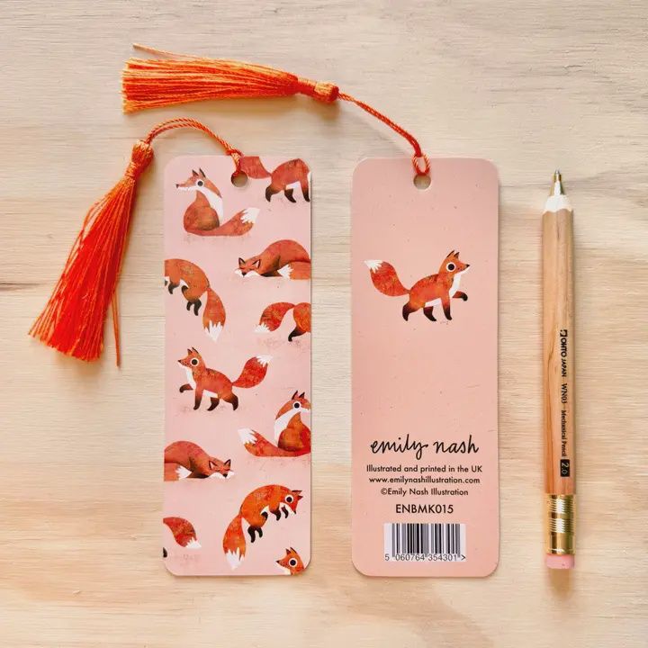 BA Fox Illustrated Bookmark with Tassel