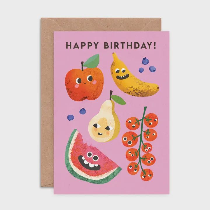 GC Fruit Faces Birthday Card