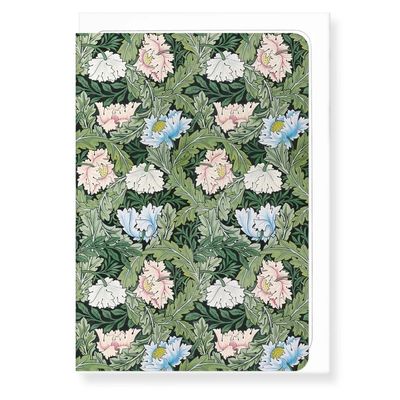 GC Poppies and Acanthus Flowers Greeting Card