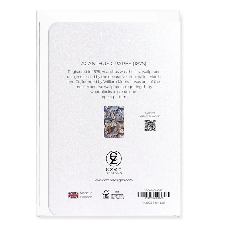 GC Acanthus Grapes Greeting Card
