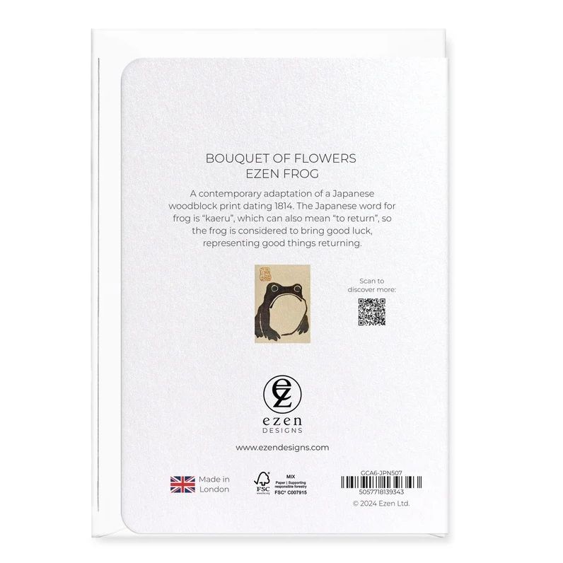 GC Bouquet of Flowers Ezen Frog: Greeting Card