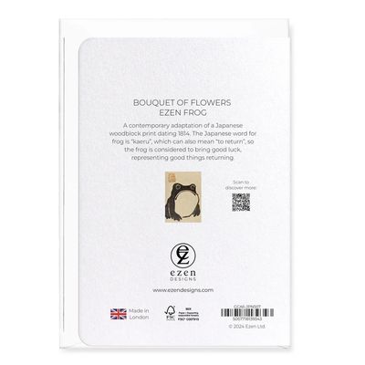 GC Bouquet of Flowers Ezen Frog: Greeting Card