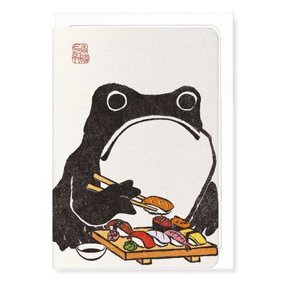 GC Sushi Ezen Frog Greeting Card