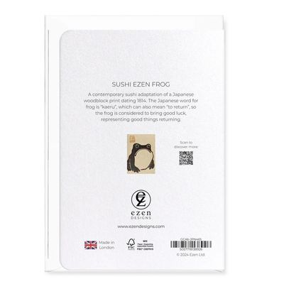 GC Sushi Ezen Frog Greeting Card