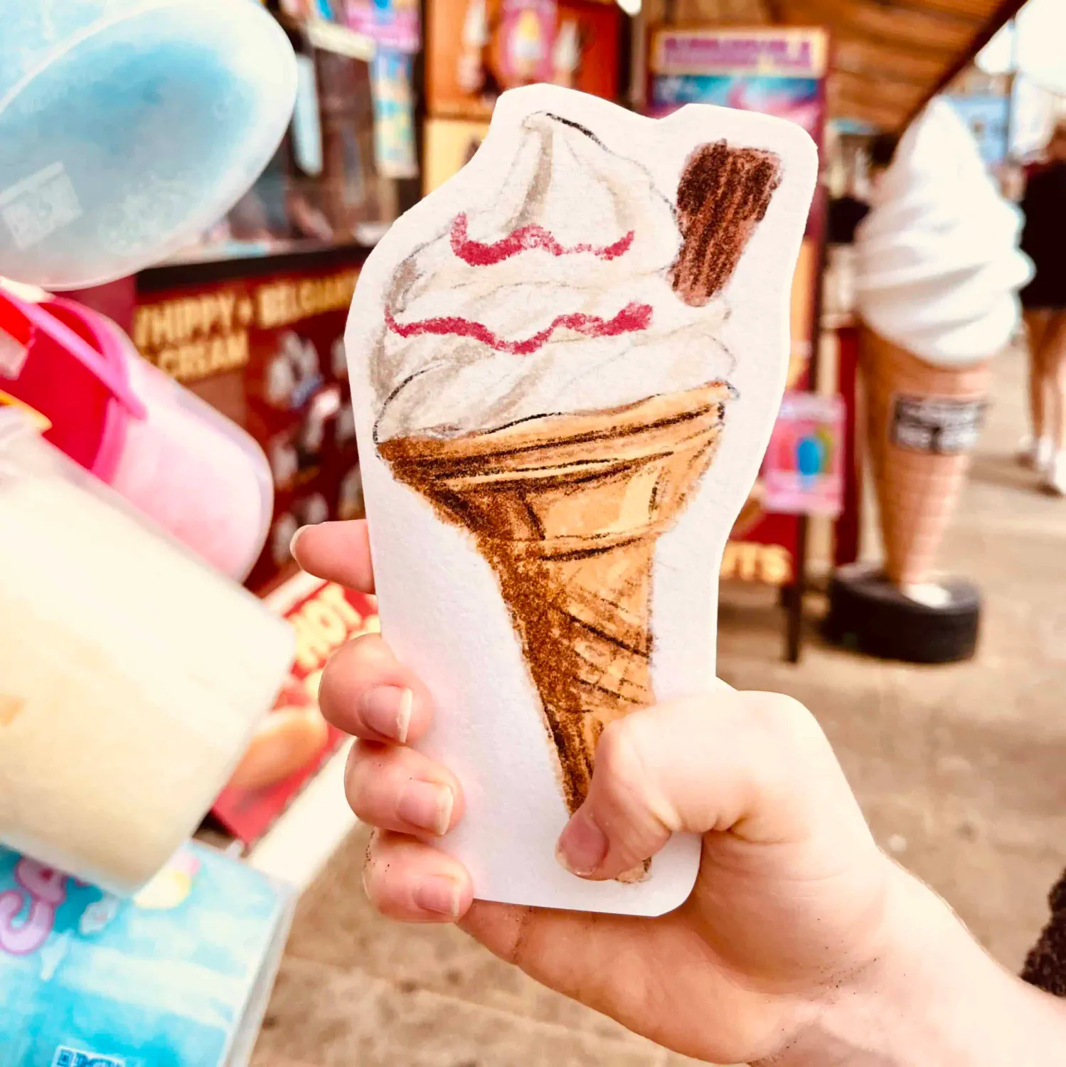 GC Ice Cream Cone Seaside Greeting Card