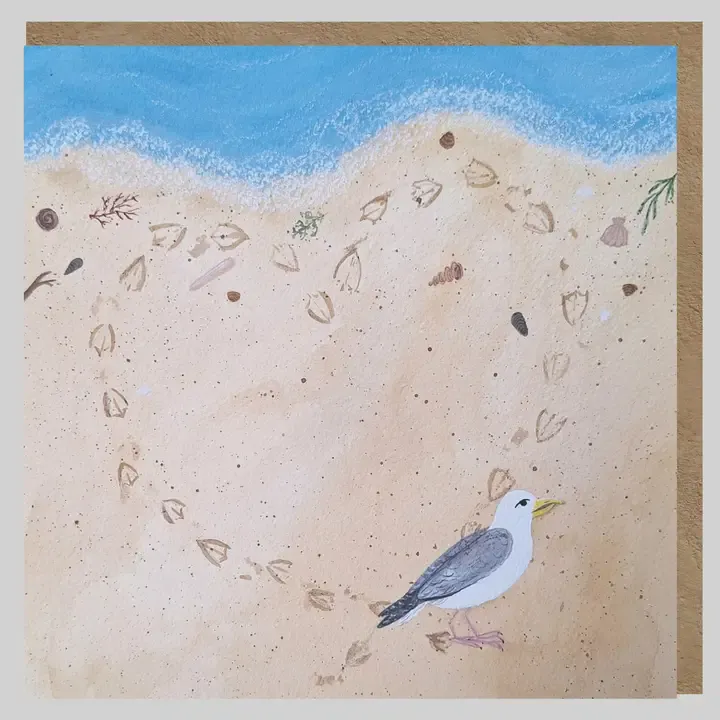 GC Sandy Footsteps Seagull Love