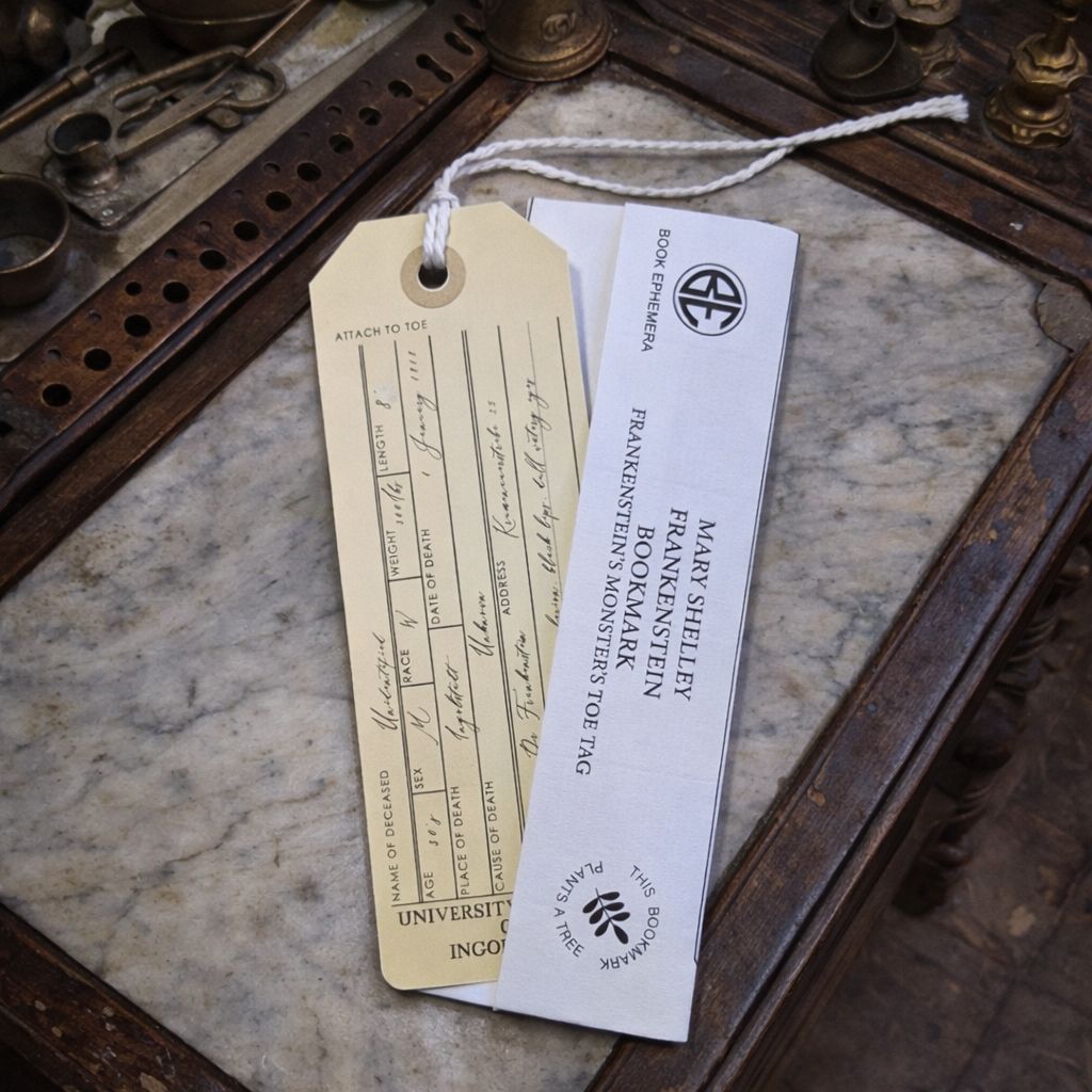 Frankenstein's Monsters' Toe Tag Bookmark