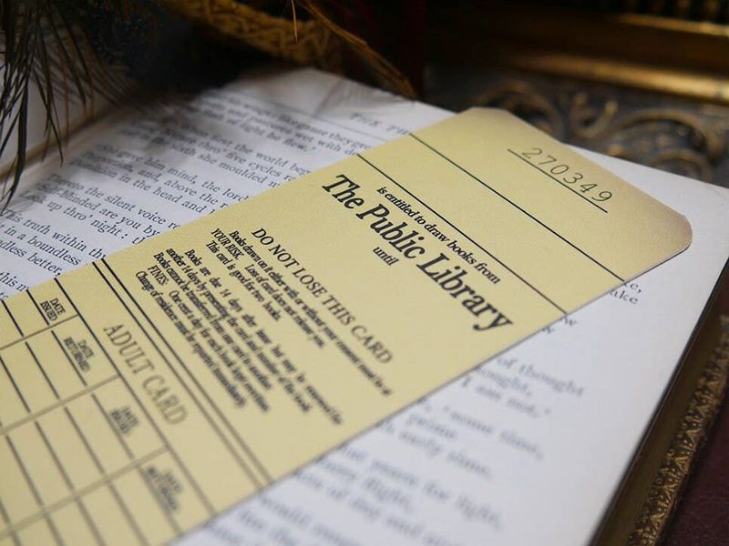 BA Library Card Bookmark