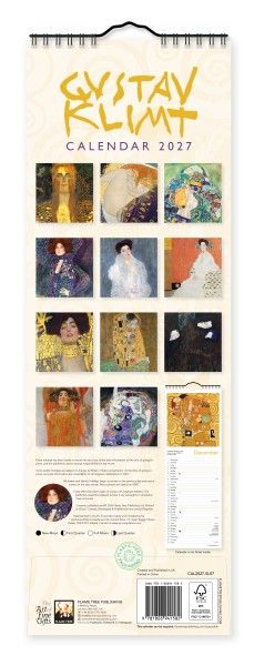 CA 2027 Gustav Klimt Slim Calendar 2027 (Art Calendar)