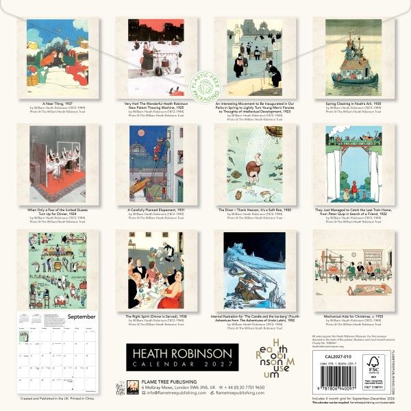 CA 2027 Heath Robinson Wall Calendar 2027 (Art Calendar)