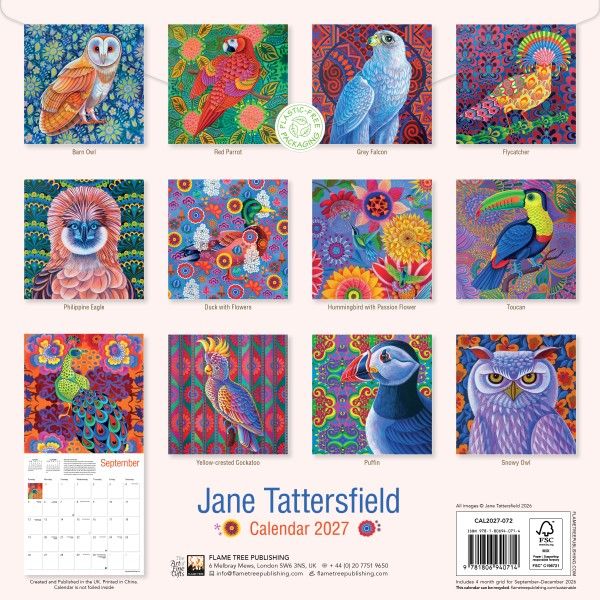 CA 2027 Jane Tattersfield Wall Calendar 2027 (Art Calendar)