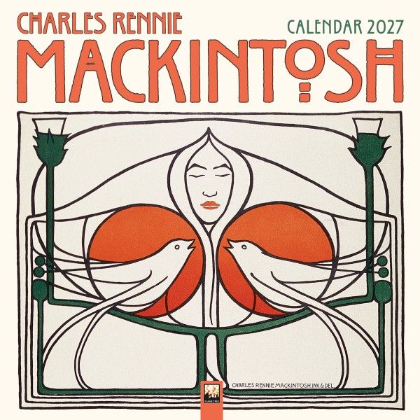 CA 2027 Charles Rennie Mackintosh Wall Calendar 2027 (Art Calendar)