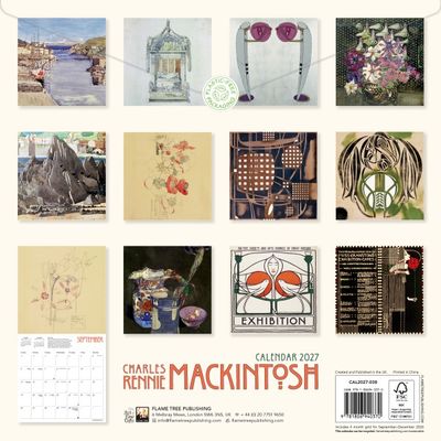 CA 2027 Charles Rennie Mackintosh Wall Calendar 2027 (Art Calendar)