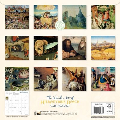 CA 2027 The Weird Art of Hieronymus Bosch Wall Calendar 2027 (Art Calendar)