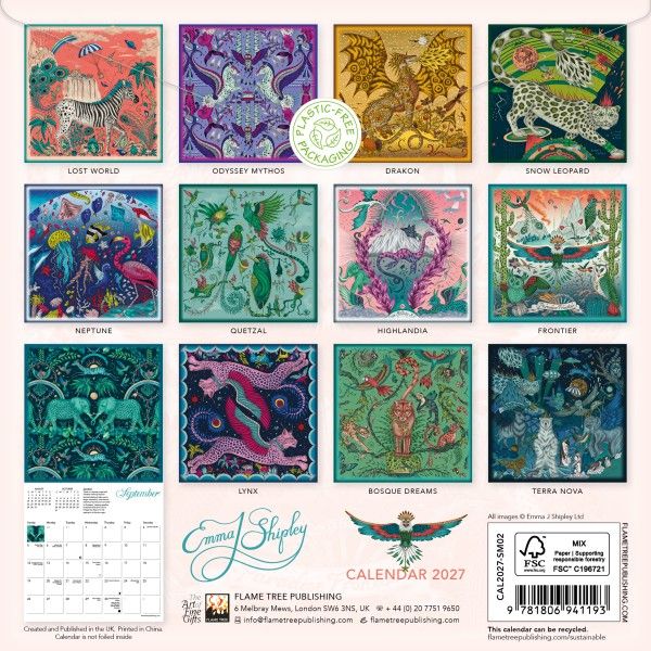 CA 2027 Emma J Shipley Mini Wall calendar 2027 (Art Calendar)