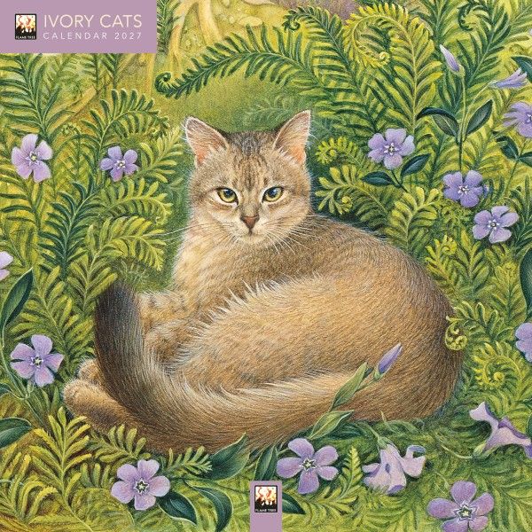 CA 2027 Ivory Cats by Lesley Anne Ivory Mini Wall Calendar 2027 (Art Calendar)