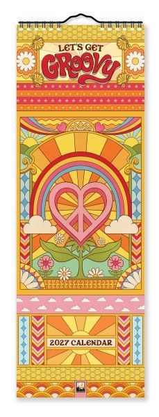CA 2027 Dreamadelic: Groovy Slim Calendar 2027 (Art Calendar)