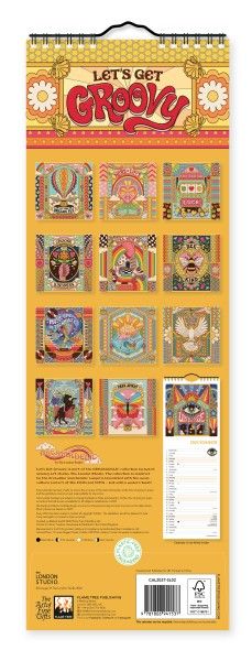 CA 2027 Dreamadelic: Groovy Slim Calendar 2027 (Art Calendar)