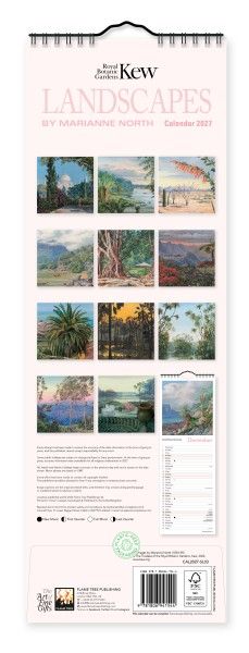 CA 2027 Kew Gardens: Landscapes by Marianne North Slim Calendar 2027 (Art Calendar)