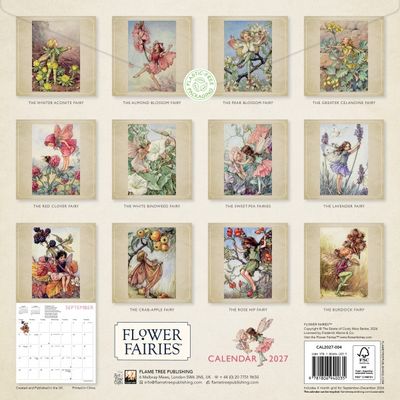 CA 2027 Flower Fairies Wall Calendar 2027 (Art Calendar)