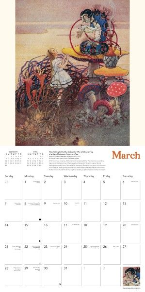 CA 2027 Alice's Adventures in Wonderland Wall Calendar 2027 (Art Calendar)