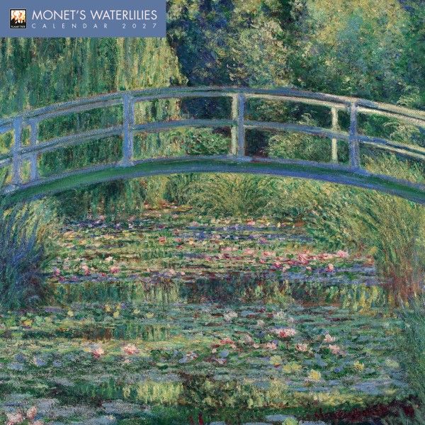CA 2027 Monet's Waterlilies Wall Calendar 2027 (Art Calendar)