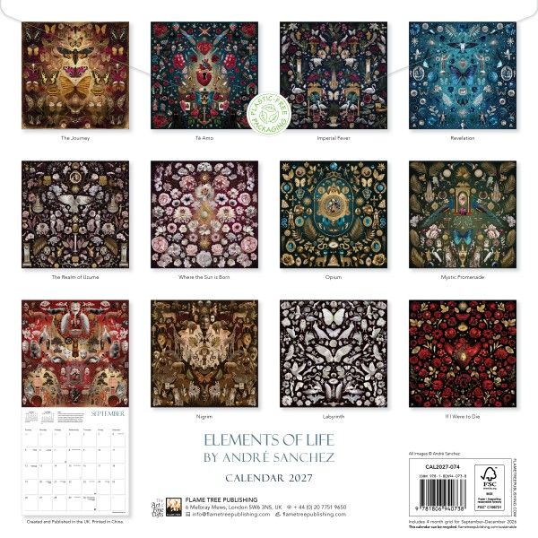 CA 2027 André Sanchez Wall Calendar 2027 (Art Calendar)