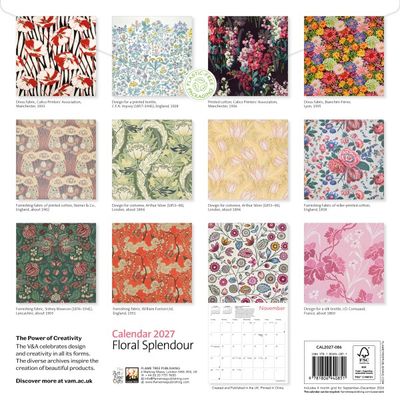 CA 2027 V&A: Floral Splendour Wall Calendar 2027 (Art Calendar)