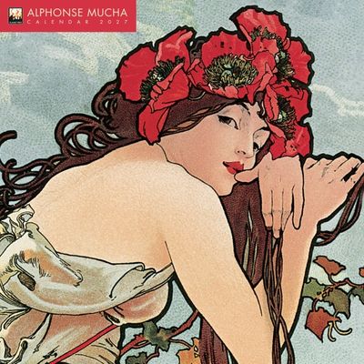 CA 2027 Alphonse Mucha Wall Calendar 2027 (Art Calendar)