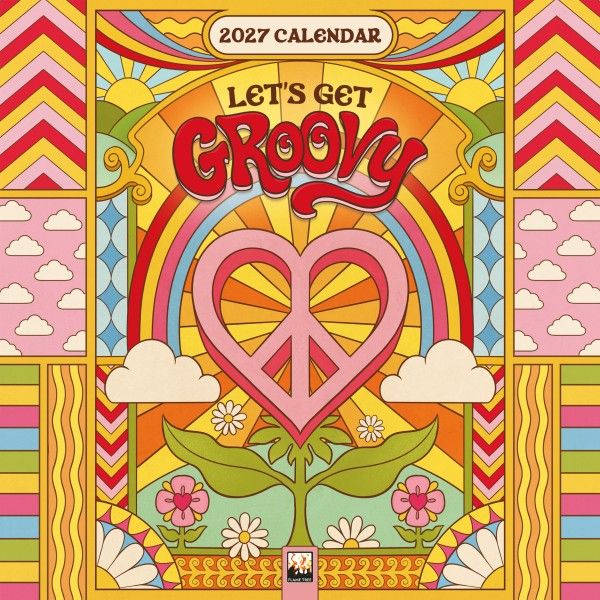 CA 2027 Dreamadelic: Let's Get Groovy Mini Wall calendar 2027 (Art Calendar)