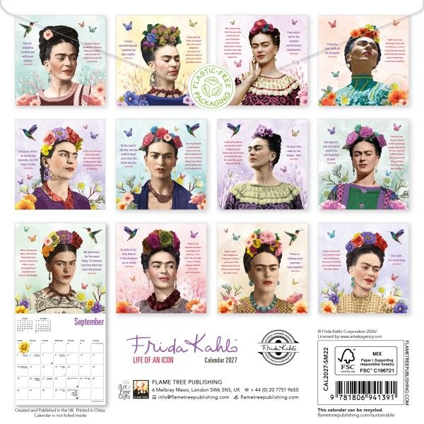 CA 2027 Frida Kahlo: Life of an Icon Mini Wall Calendar 2027 (Art Calendar)