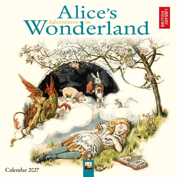 CA 2027 British Library: Alice's Adventures in Wonderland Mini Wall Calendar 2027 (Art Calendar)