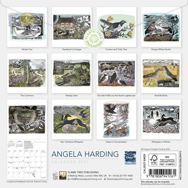 CA 2027 Angela Harding Mini Wall calendar 2027 (Art Calendar)