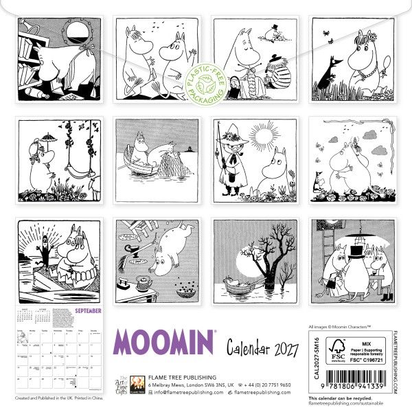CA 2027 Moomin Mini Wall Calendar 2027 (Art Calendar)