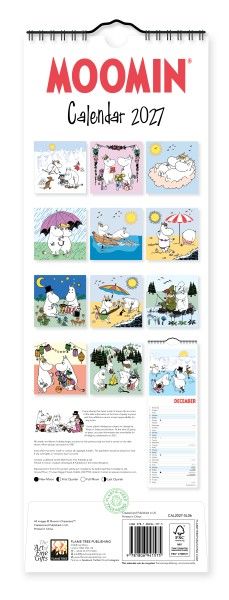 CA 2027 Moomin Slim Calendar 2027 (Art Calendar)