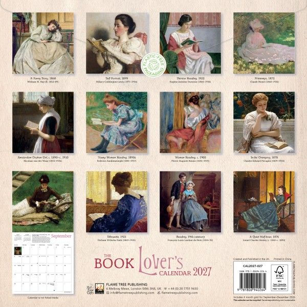 CA 2027 The Book Lover's Wall Calendar 2027 (Art Calendar)