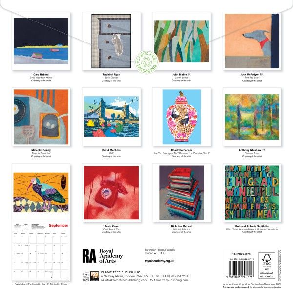 CA 2027 Royal Academy of Arts Wall Calendar 2027 (Art Calendar)