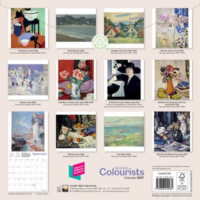 CA 2027 National Galleries Scotland: Scottish Colourists Wall Calendar 2027 (Art Calendar)