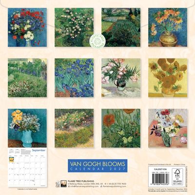 CA 2027 Van Gogh Blooms Wall Calendar 2027 (Art Calendar)