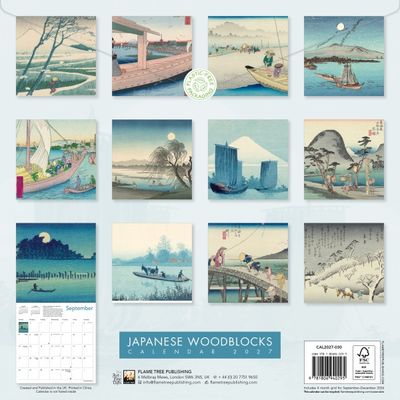 CA 2027 Japanese Woodblocks Wall Calendar 2027 (Art Calendar)