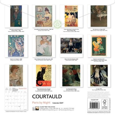CA 2027 The Courtauld: Paris by Night Wall Calendar 2027 (Art Calendar)