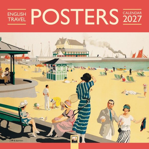 CA 2027 English Travel Posters Wall Calendar 2027 (Art Calendar)