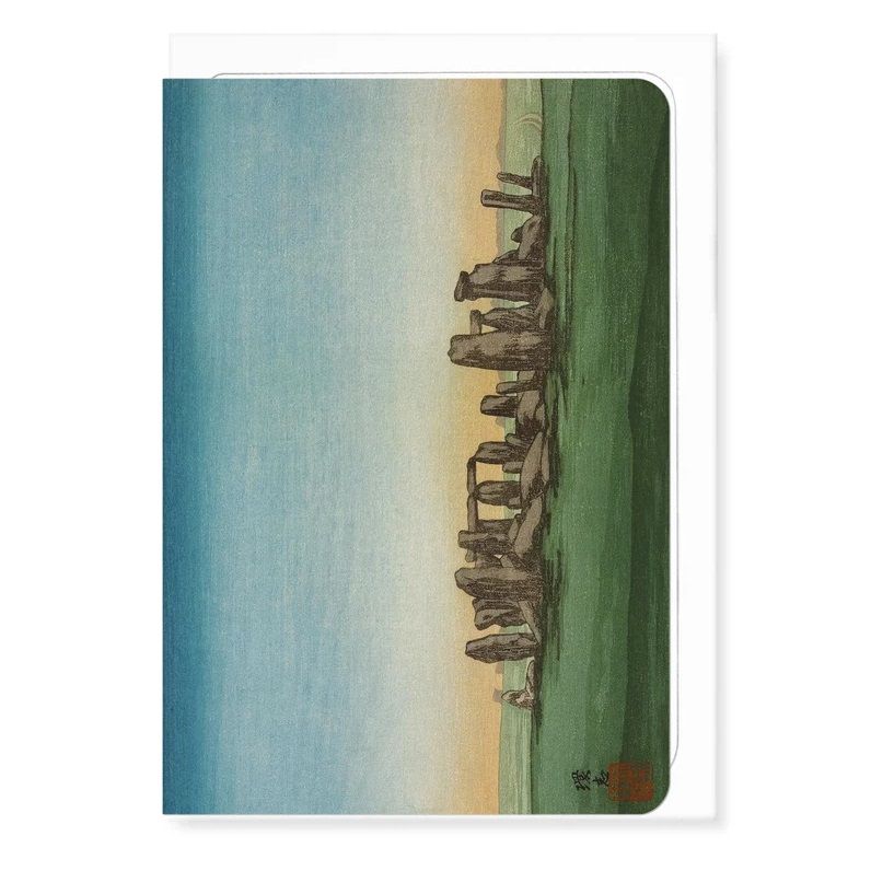GC Stonehenge Moonlight (C.1915): Japanese Art Greeting Card