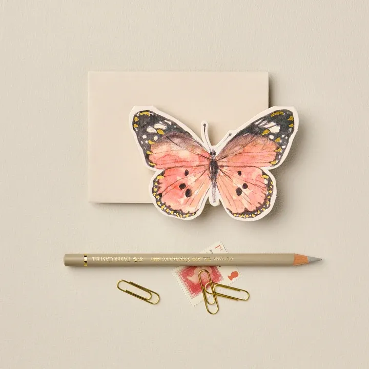 GC No. 28 Orange Butterfly Mini Greeting Card