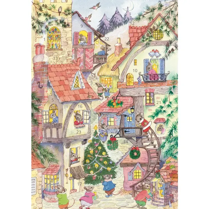 AC Jean Gilder 'Christmas Town' A5 Advent Card