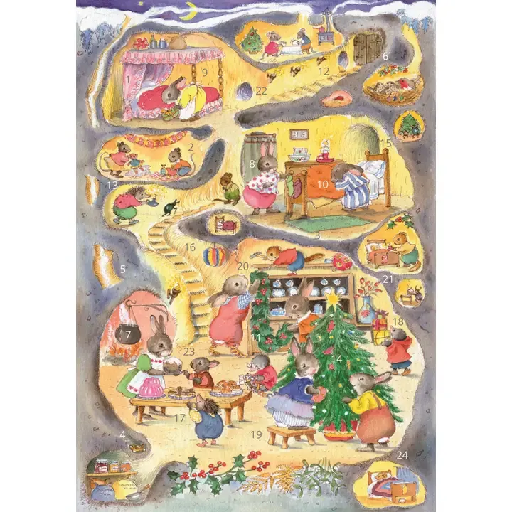 AC Jean Gilder 'Rabbit Warren' A5 Advent Card