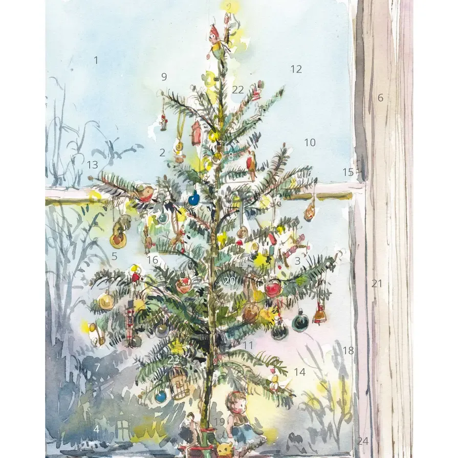 AC Claire Fletcher 'Twilight Christmas Tree' A5 Advent Card