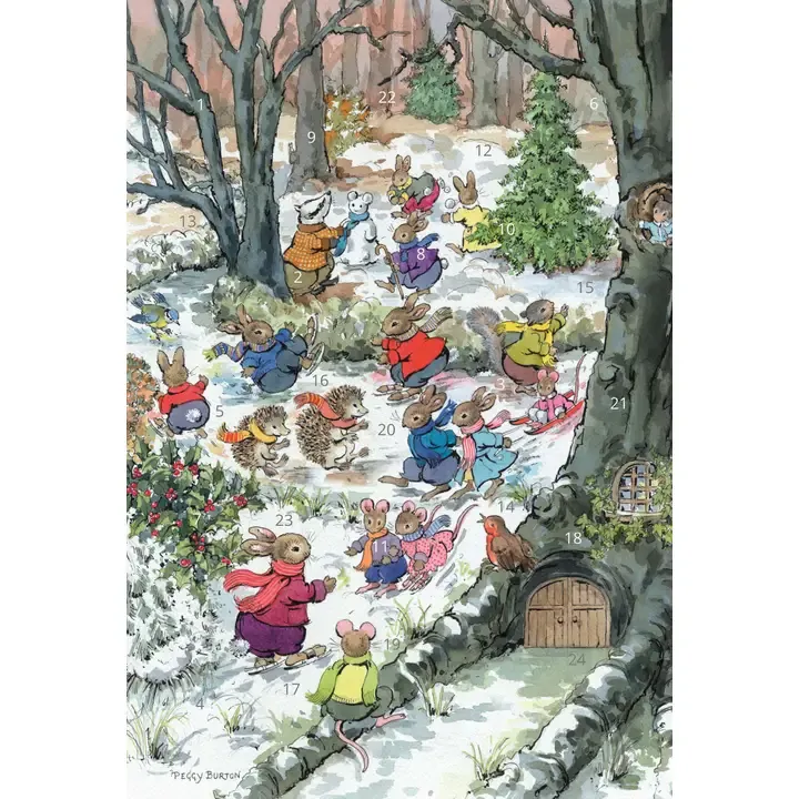 AC Peggy Burton 'Skating Rink' A5 Advent Card